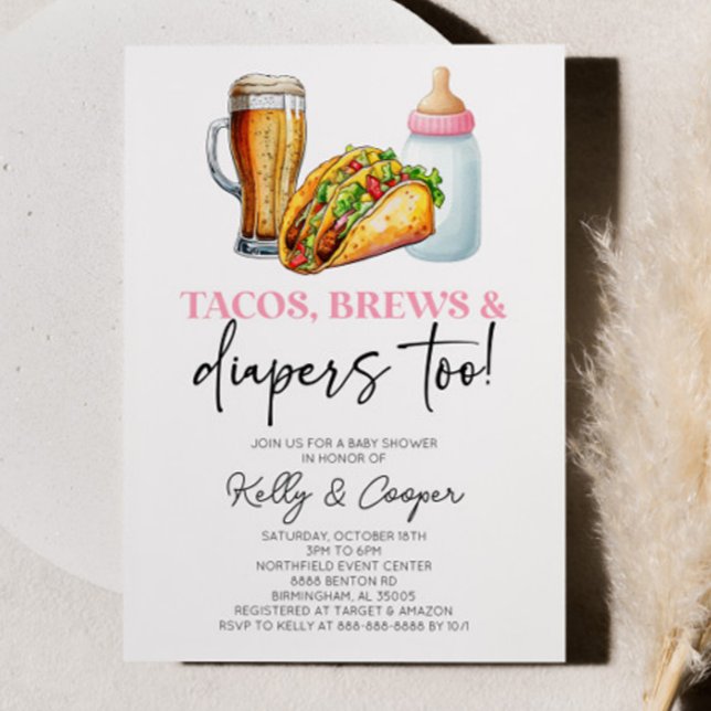 Invitación ¡Los tacos rosados también se producen y los pañal (Subido por el creador)
