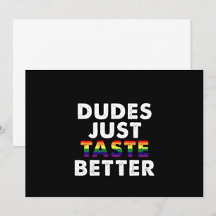 Invitación Los tipos solo saben mejor Regalo del Orgullo Gay