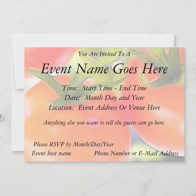 Invitación Los tomates cierran (Anverso)