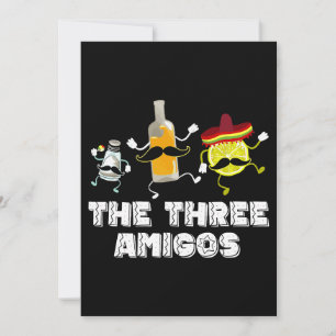 Invitación Los Tres Amigos Cinco De Mayo. Botella Cute Lemon