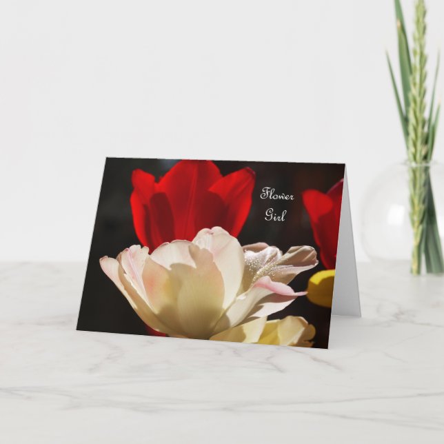 Invitación ¿Los tulipanes le quieren sean mi florista? (Anverso)