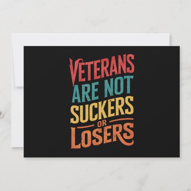 Invitación Los Veteranos No Son Sumidores Ni Perdedores Que V (Anverso)