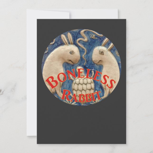 Invitación Los viajes europeos del conejo sin huesos (Anverso)