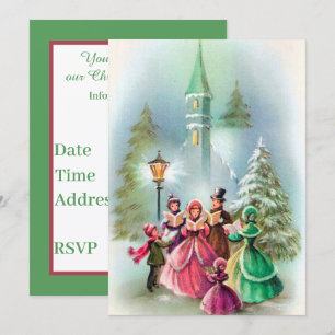 Invitación Los villancicos de Navidad añaden fiesta de inform