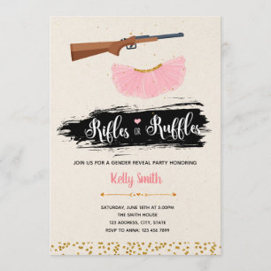 Invitación Los volantes o el género de los rifles revelan la