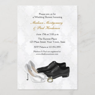 Invitación Los zapatos de la boda, juntan la ducha nupcial