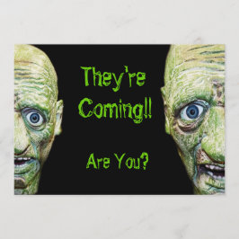 Invitación Los zombies se están volviendo aterradores Hallowe