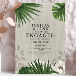 Invitación Lotus Flower Safari Estampado de Leopardo de Compr