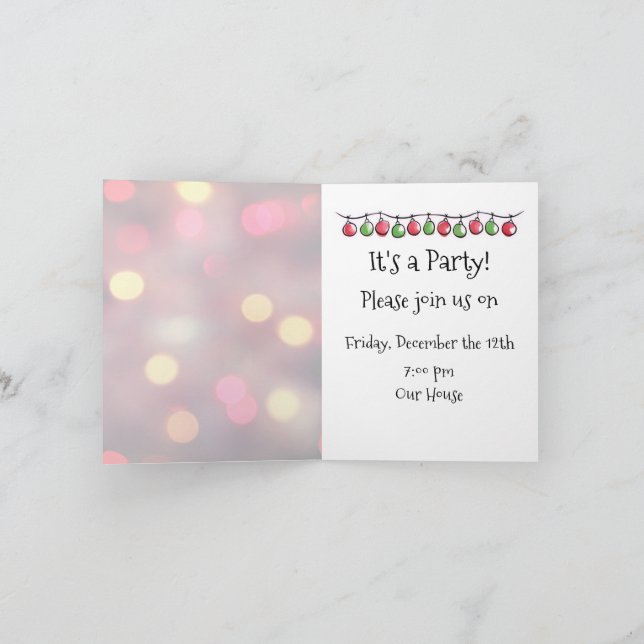 Invitación Louis Wain Christmas Cat Decorating Personalized (Interior)