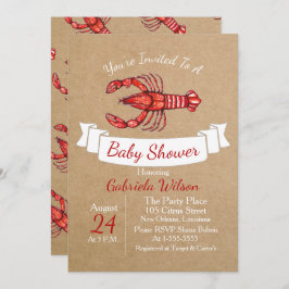 Invitación Louisiana Cajun Crawfish Baby Shower