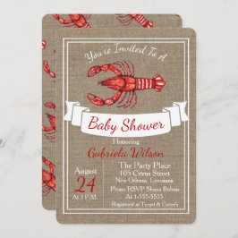 Invitación Louisiana Cajun Crawfish Baby Shower