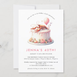 Invitación Louisiana Crawfish Seafood Boil Fiesta de Cumpleañ