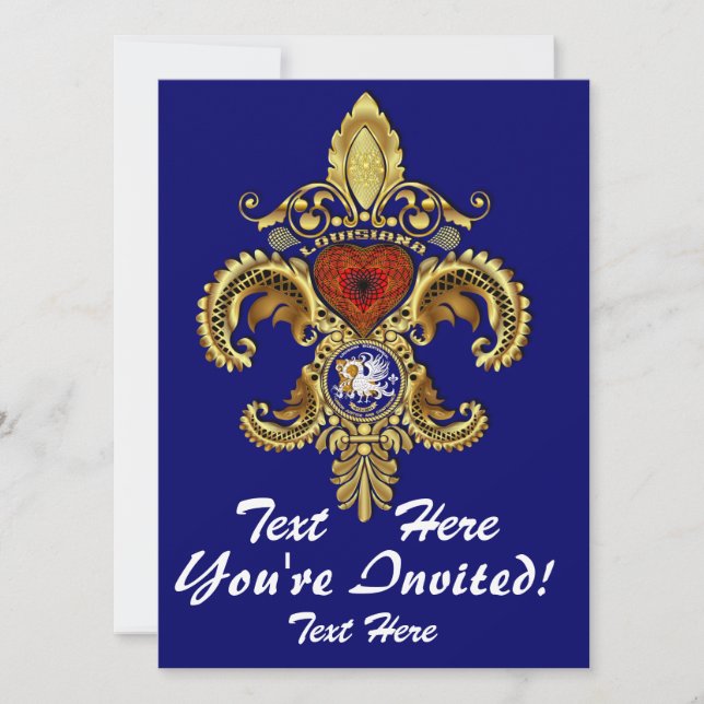 Invitación Louisiana Inivita Más De 50 Colores (Anverso)
