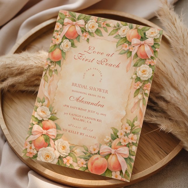 Invitación Love at First Peach Bridal Shower (Subido por el creador)