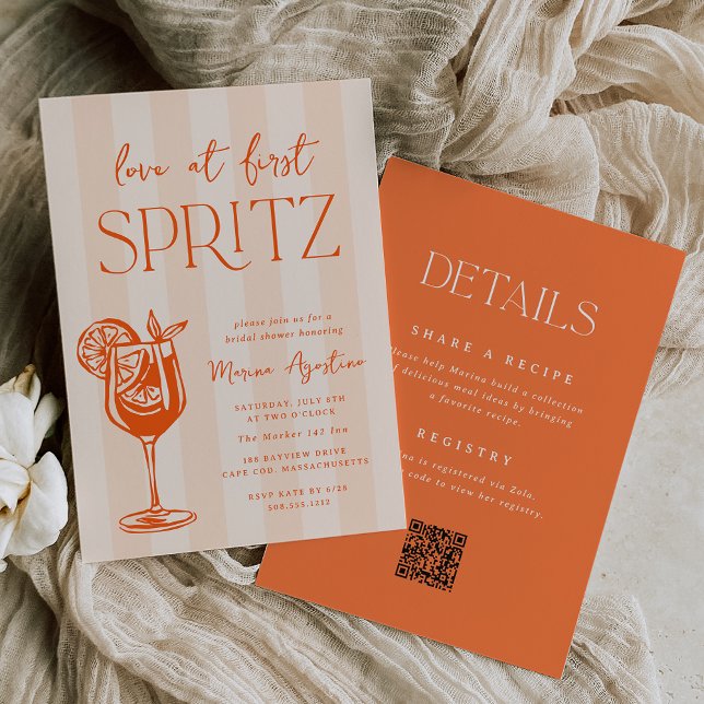 Invitación Love at First Spritz All-in-One Bridal Shower (Subido por el creador)