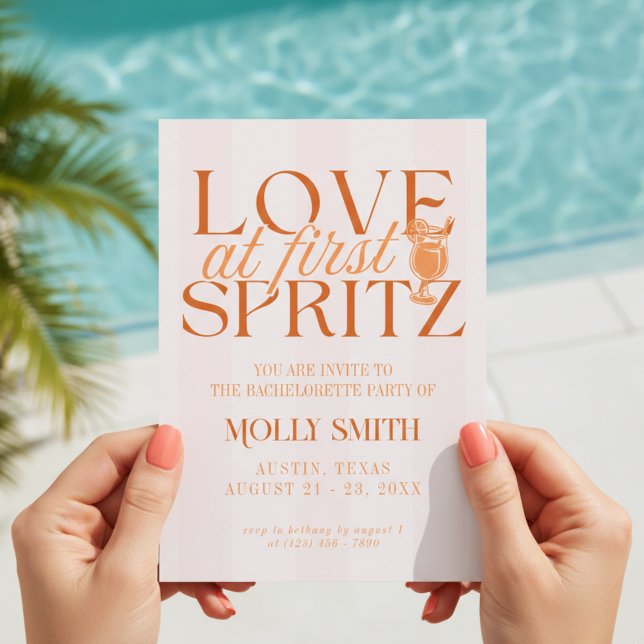 Invitación Love at First Spritz Bachelorette (Love at First Spritz Bachelorette Invitation)