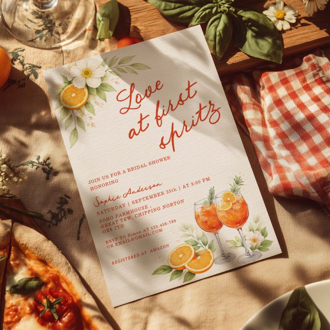 Invitación Love at First Spritz Bridal Shower (Subido por el creador)