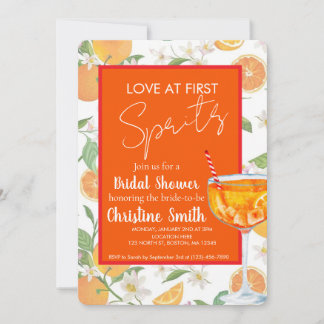 Invitación Love at First Spritz Bridal Shower Invitation