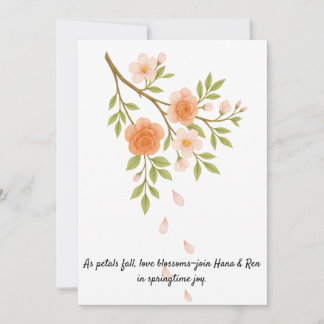 Invitación Love blossoms like spring petals.