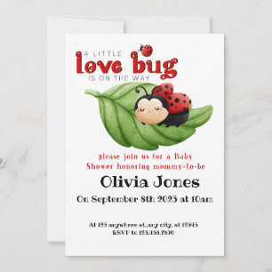 Invitación Love Bug Baby Shower