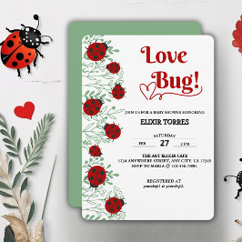 Invitación Love Bug Minimalista Baby Shower