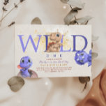 Invitación Love Dino Simple Funny Baby Boy Primer Cumpleaños<br><div class="desc">Tema de los dinosaurios. Salvaje. Purpurina de oro simulado. ¡Por favor,  envíame un mensaje si estás buscando elementos coincidentes!</div>