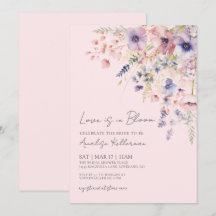 Love está en flor Rosa Blush Floral Ducha Nupcial