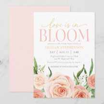 Love Está en Flor Rosa Desvanecido Floral Ducha Nu
