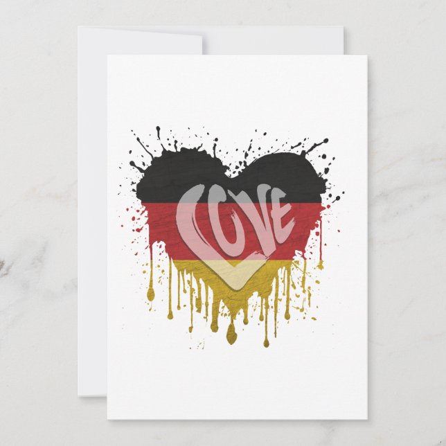 Invitación Love Germany Flag (Anverso)