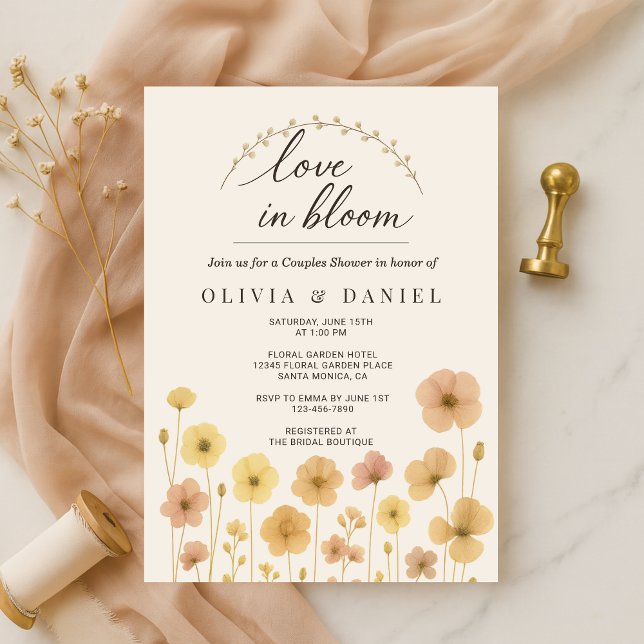 Invitación Love In Bloom Boho Couples Shower  (Subido por el creador)