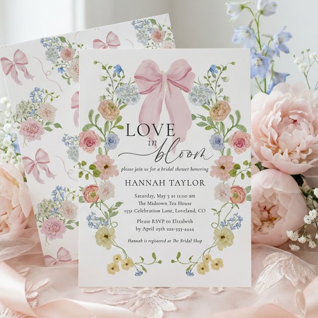 Invitación Love in Bloom Bridal Shower (Subido por el creador)