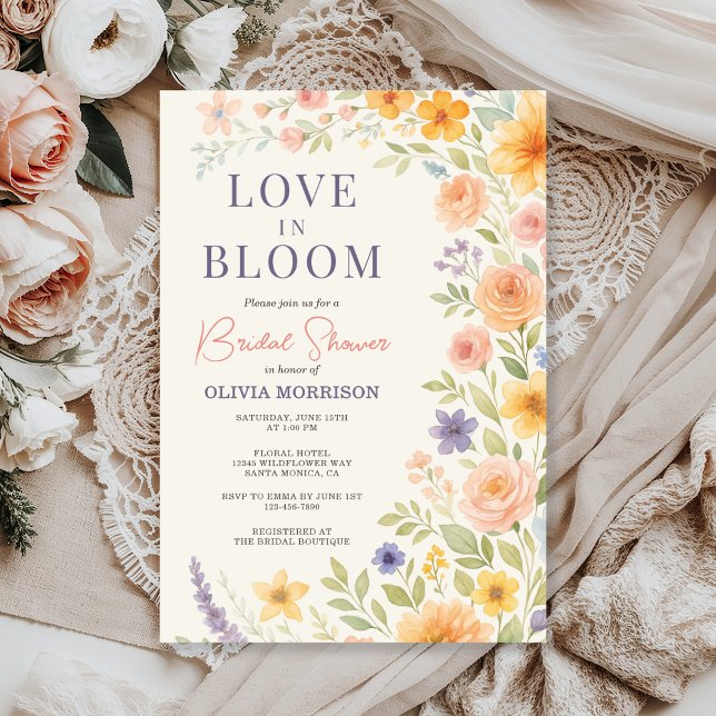 Invitación Love In Bloom Floral Bridal Shower (Subido por el creador)