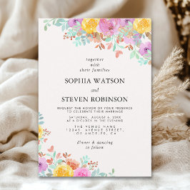 Invitación Love in Bloom spring flowers wedding