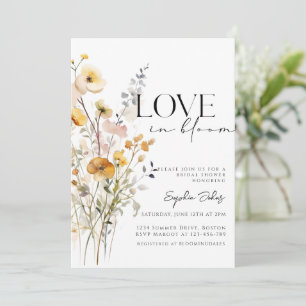 Invitación Love In Bloom Spring Wilflower Bridal Shower Invi