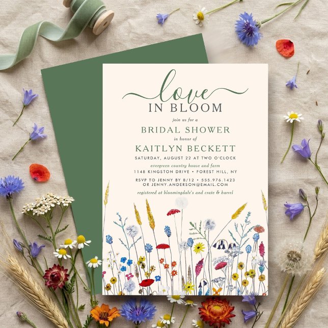 Invitación Love in Bloom Wildflower Meadow Bridal Shower (Subido por el creador)