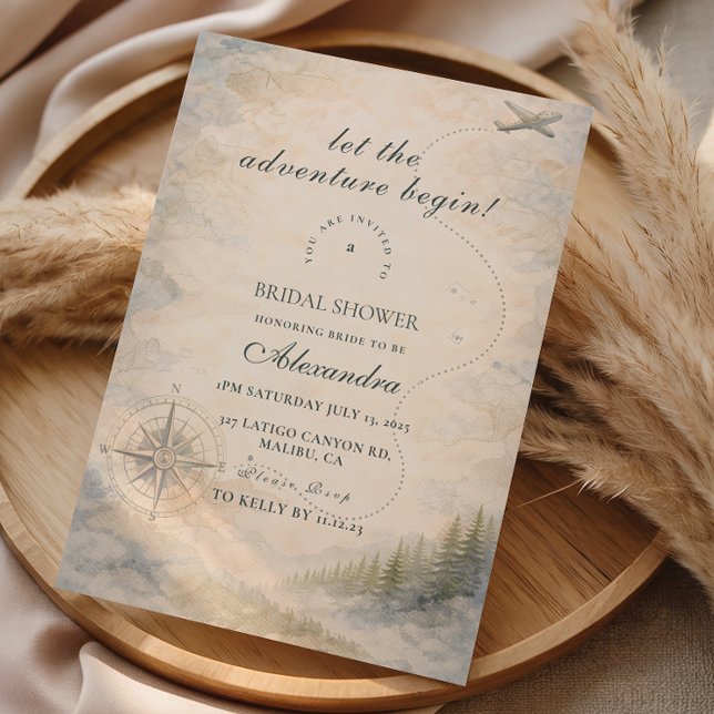 Invitación Love Is An Adventure Bridal Shower (Subido por el creador)