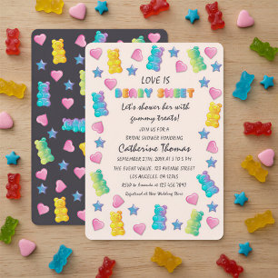 Invitación Love Is Beary Sweet Candyland Despedida de Soltera