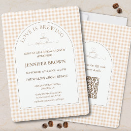Invitación Love Is Brewing Bridal Shower Invitation | Coffee 