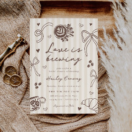 Invitación "Love is Brewing" Coffee Bridal Shower