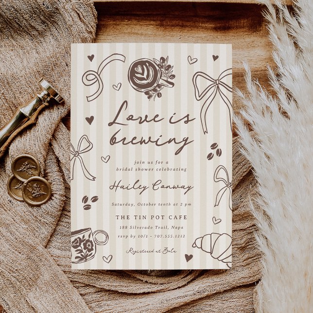 Invitación "Love is Brewing" Coffee Bridal Shower (Subido por el creador)