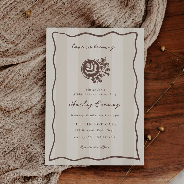 Invitación "Love is Brewing" Coffee Bridal Shower (Subido por el creador)