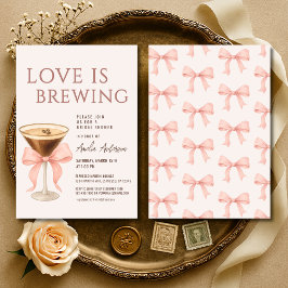 Invitación Love Is Brewing Coquette Bridal Shower