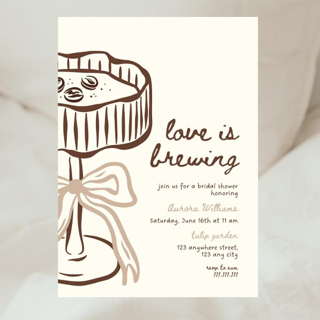 Invitación Love Is Brewing Invitation, Love Is Brewing Bridal (Subido por el creador)