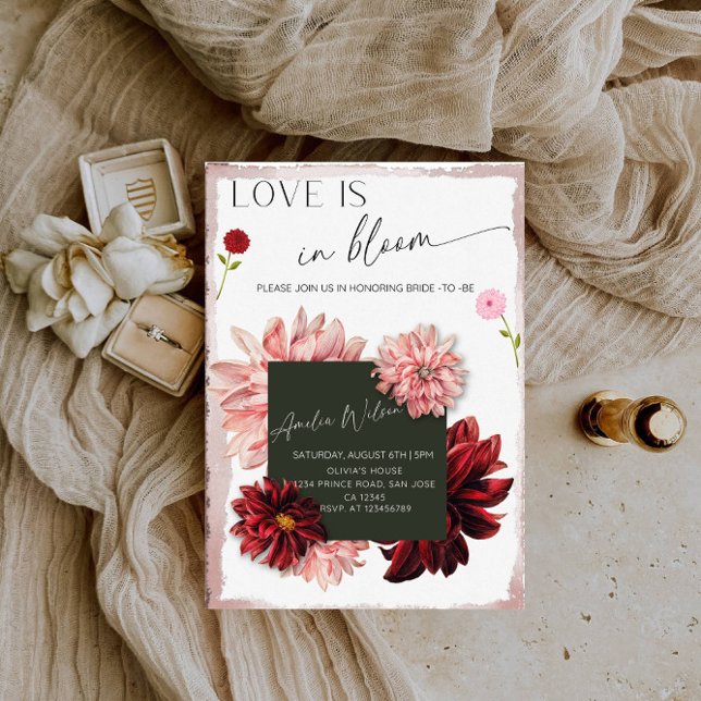 Invitación Love Is in Bloom Bridal Shower-Floral Garden Theme (Subido por el creador)