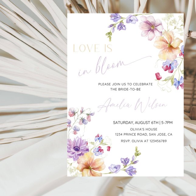 Invitación Love Is in Bloom Bridal Shower-Floral Spring Party (Subido por el creador)