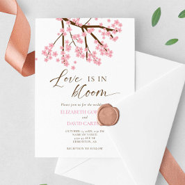 Invitación Love is in Bloom Cherry Blossoms Wedding