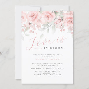 Invitación Love is in Bloom Floral Blush Despedida de Soltera