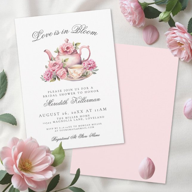 Invitación Love Is In Bloom Floral Bridal Shower (Love Is In Bloom Floral Bridal Shower Invitation)