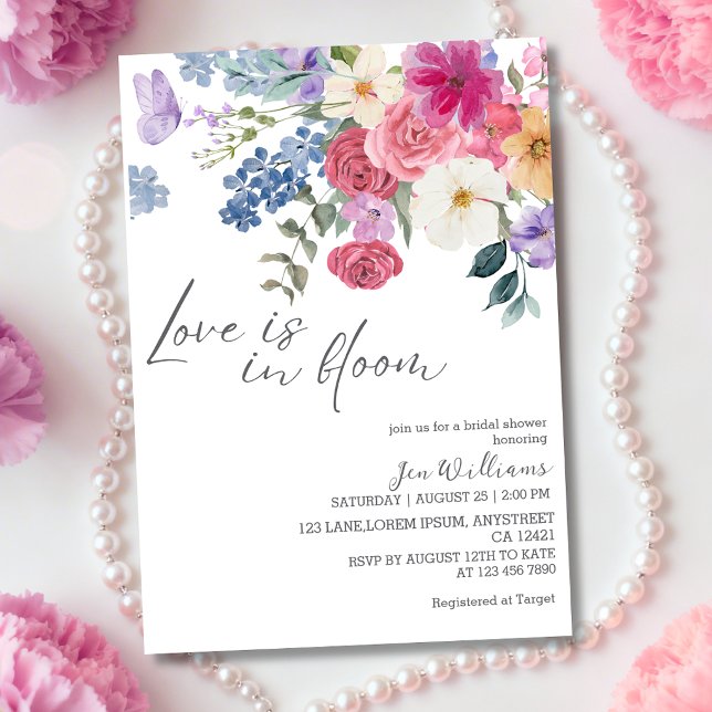 Invitación Love is in bloom spring floral bridal shower (Subido por el creador)