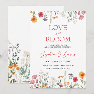 Invitación Love is in Bloom Wildflower Bridal Shower
